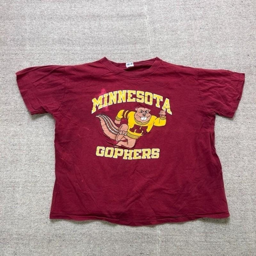 Vintage Minnesota Gophers Shirt Mens Medium Red 1980s Champion NCAA